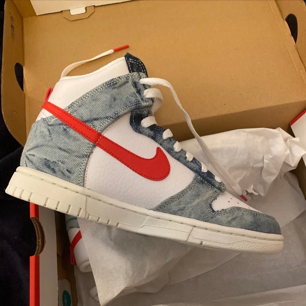 Nike Dunk High Washed Denim 2022 - Picture 4 of 6